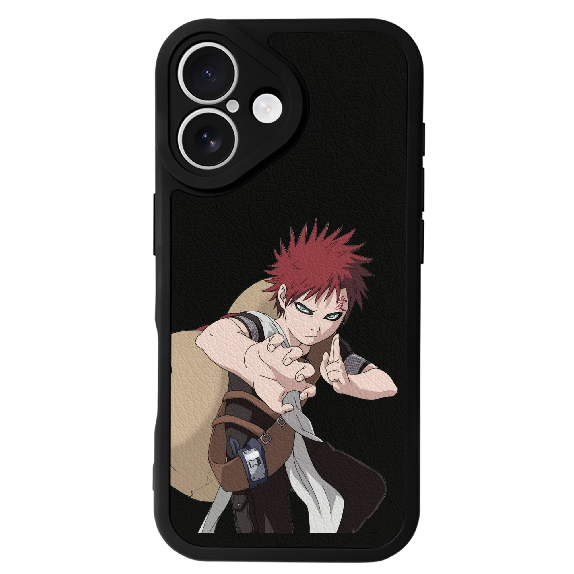 （画像用） NARUTO -ナルト- ガアラ Gaara 【iPhone 16シリーズ対応】シリコンスマホケース（レザー調） 材質：シリコン